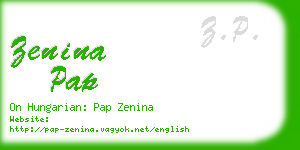zenina pap business card